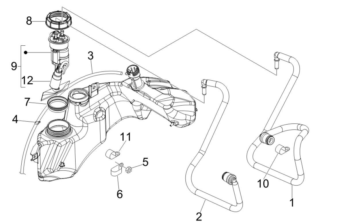 Versorgungssystem Vespa GTV 250 4T 4V IE
