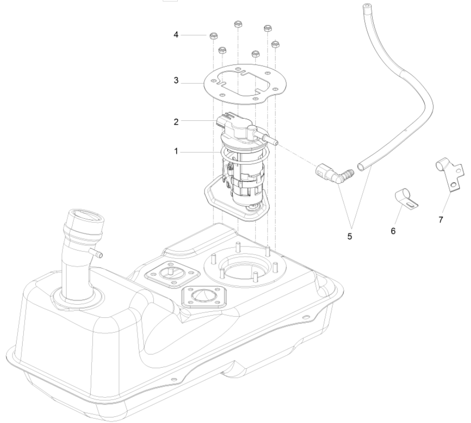 Piaggio Fly 125 4-Takt 3V IE E3 Versorgungssystem