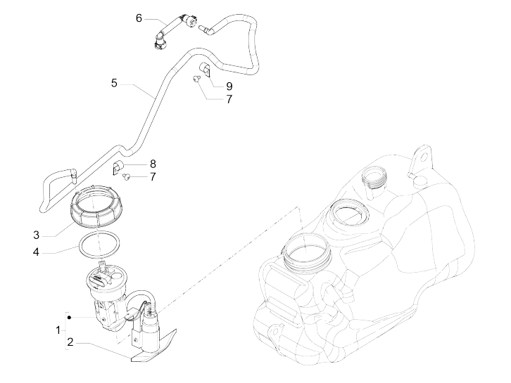 Futterstation Piaggio MP3 500 LT Geschäft 2014-2016