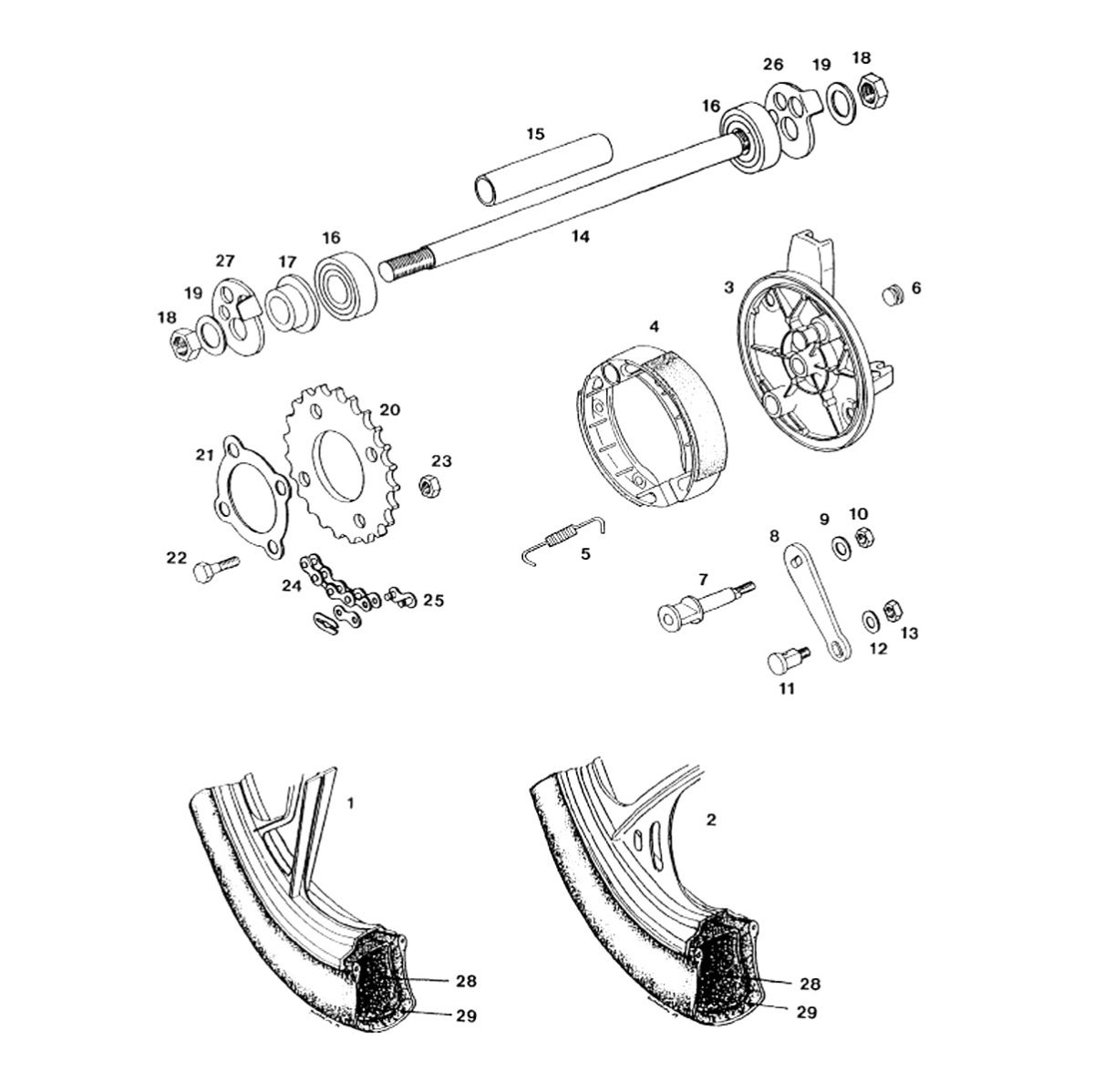 Achterwiel Tomos FLEXER 2001