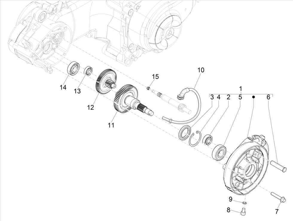Vespa Primavera 4-Takt-3V-Getriebe (Euro5-Einspritzung IGET)