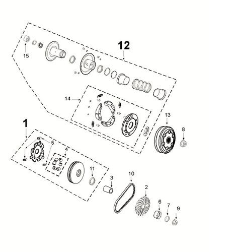 Transmission Peugeot Speedfight 4 50i E5
