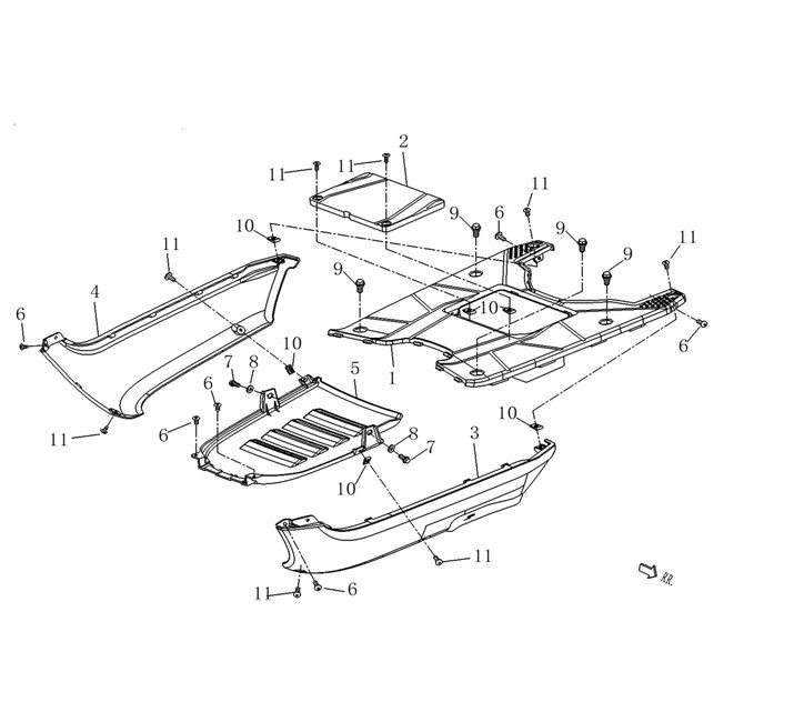 Trittbrett/Röcke Agm Qube mattschwarz