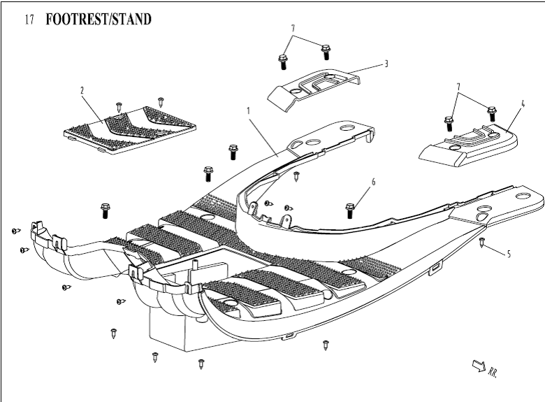 Trittbrett China Venom schwarz