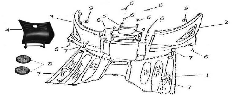 Trittbrett Giantco Grand Venus 125cc