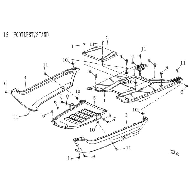 Trittbrett/Röcke Agm Qube grau