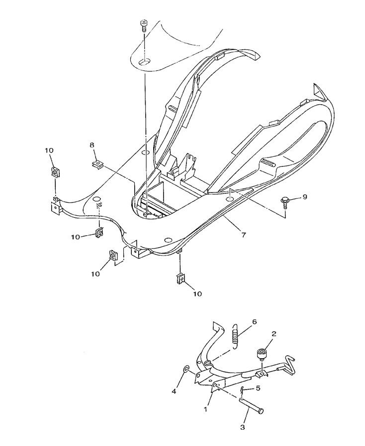 Trittbrett - Haupständer Yamaha Neo's 2-Takt (2003 bis 2008)