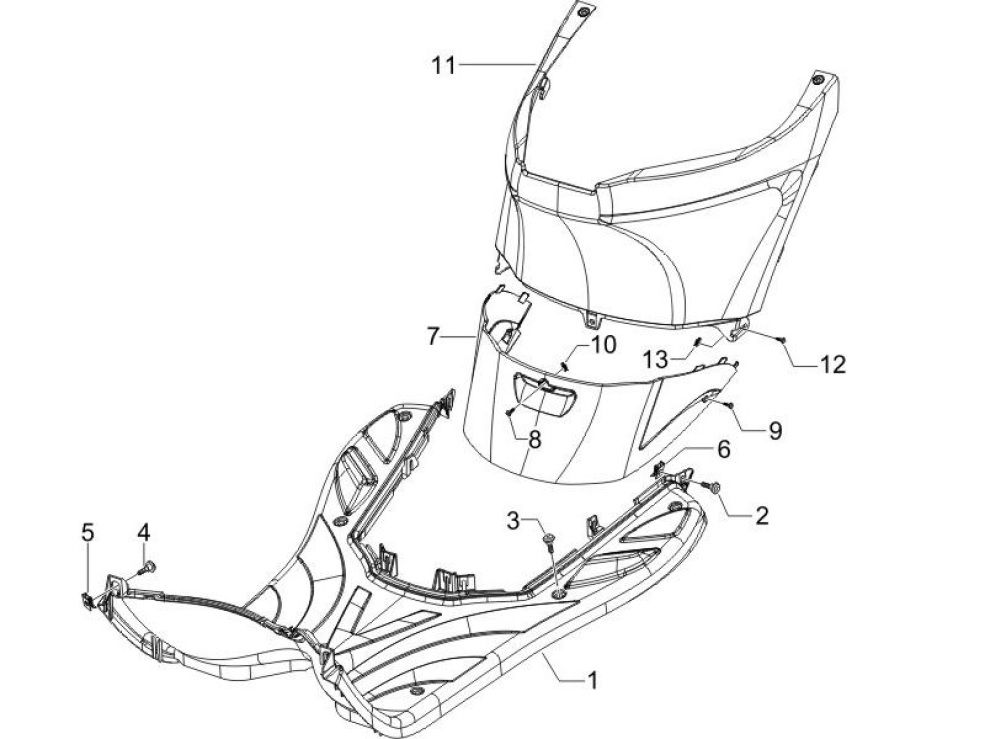 Piaggo Zip 4-Takt-Trittbrett (Euro5-Injektion IGET)
