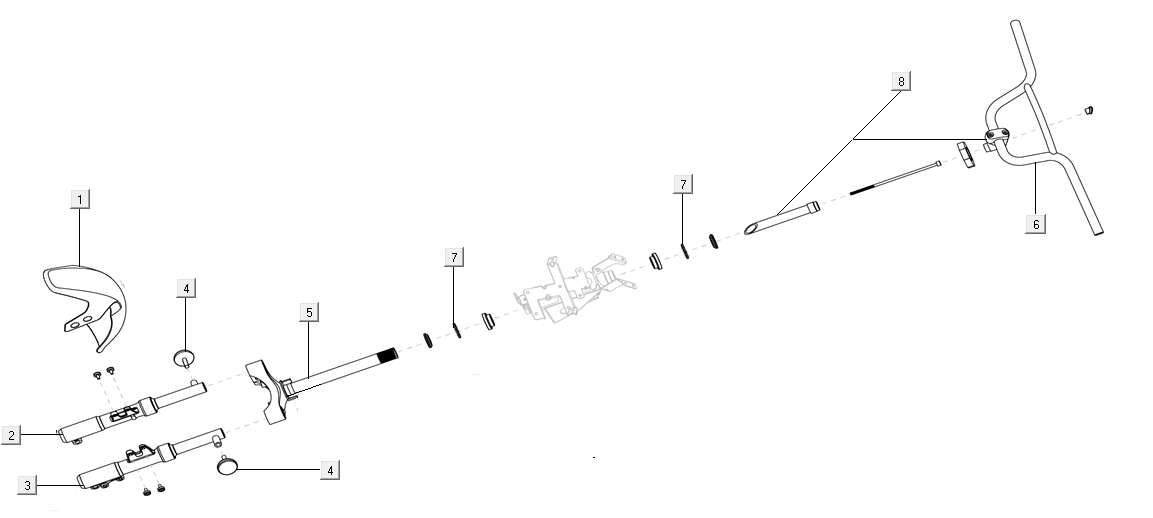 Vordergabel Niu U Series türkis