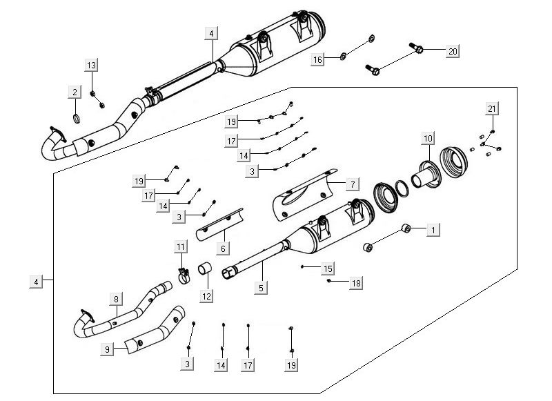 Auspuff Kymco MXU 500