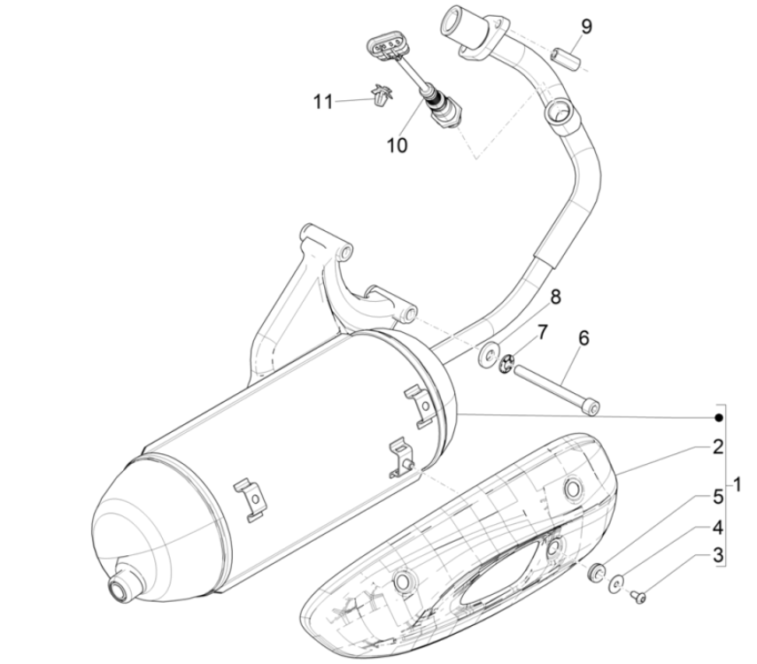 Piaggio Liberty 50 4-Takt-Auspuff (IGET Euro 5)