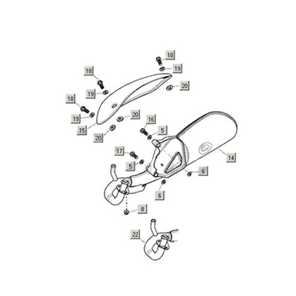 Auspuff Aprilia Mojito Custom 2t (Piaggio-Motor) 2004 - 2010
