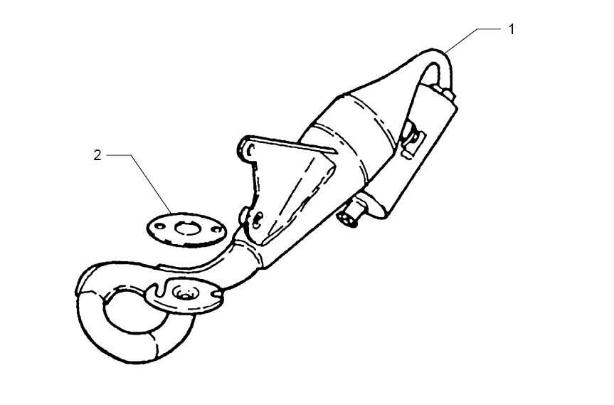 Auspuff Beta Ark-K AC Silber 2-Takt-partsproduct-Uitlaat-Beta-Ark-k-AC-zilver-2-takt