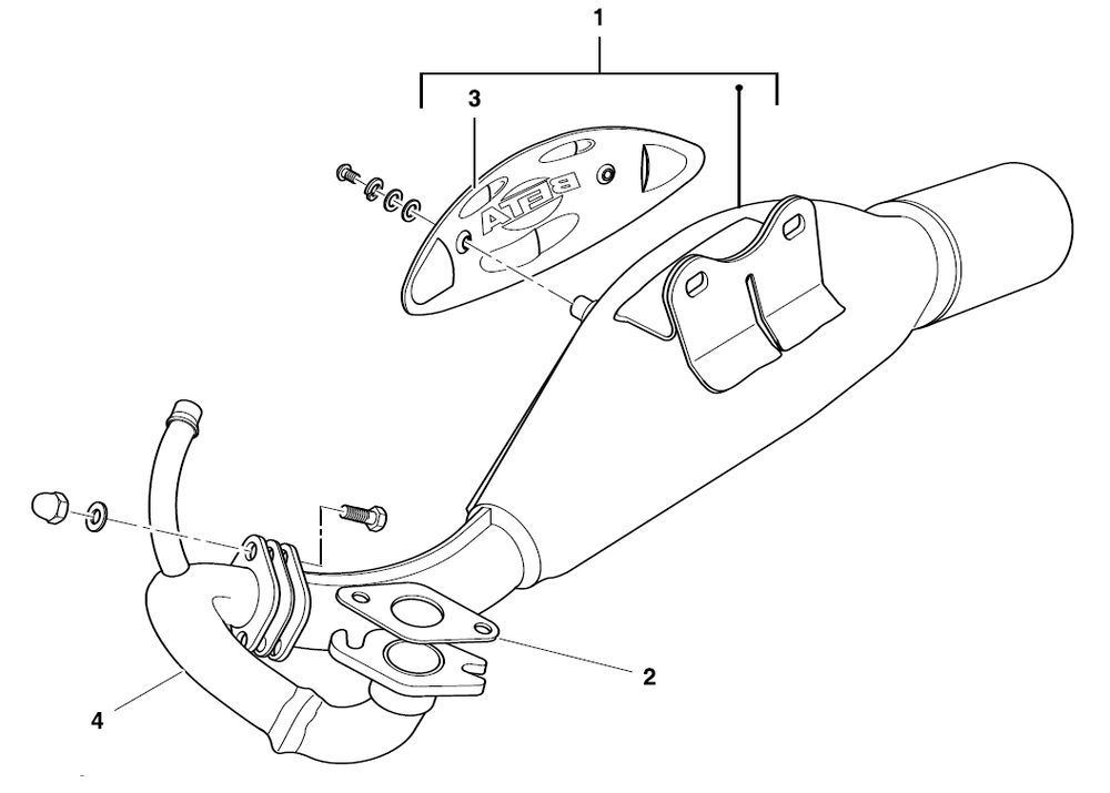 Auspuff Beta Ark-K LC Silber 2004 2-Takt-partsproduct-Uitlaat-Beta-Ark-k-LC-zilver-2004-2-takt