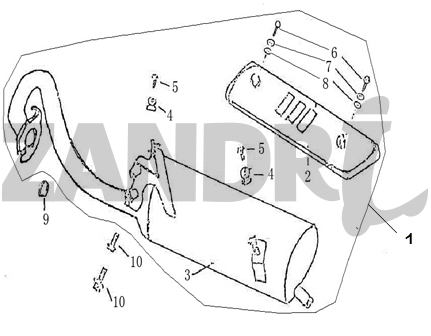 Auspuff BTC Grande Retro GT1 Kaffeecreme