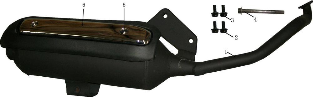 Auspuff China Touring blau