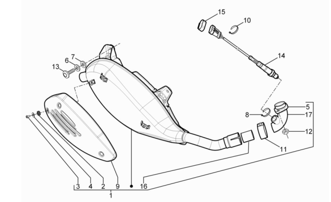Auspuff Vespa GTV 250 4T 4V IE