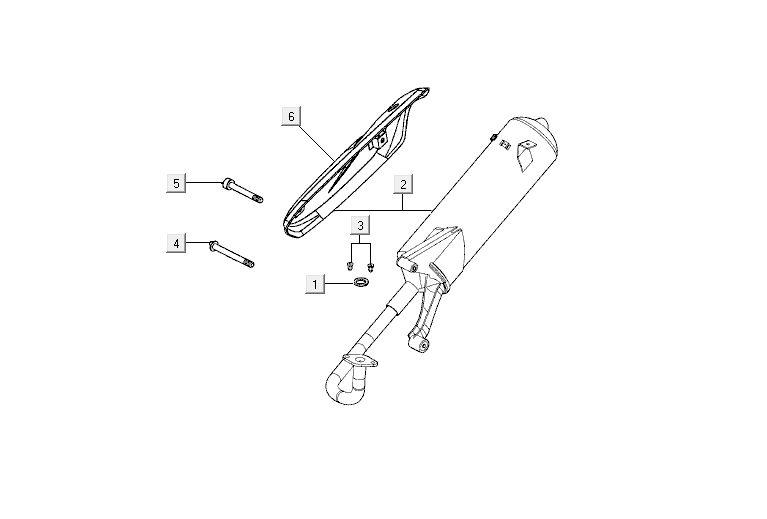 Auspuff Kymco Agility 12' 4-Takt Silber