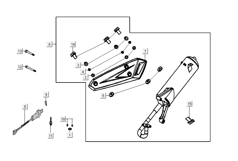Auspuff Kymco Agility Delivery 4-Takt euro4 weiß