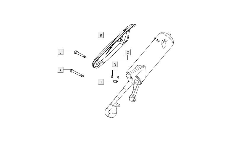 Auspuff Kymco Agility Fat 12' 4-Takt sportlich orange