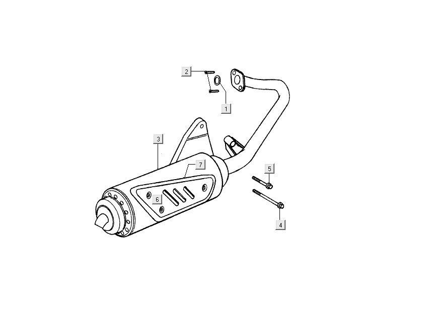 Auspuff Kymco Dink LC 2-Takt Silber