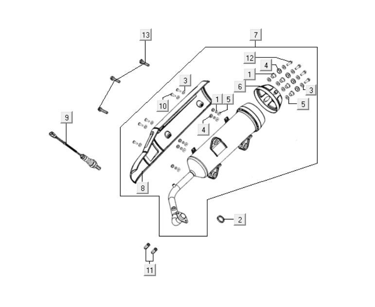 Auspuff Kymco Downtown 125i