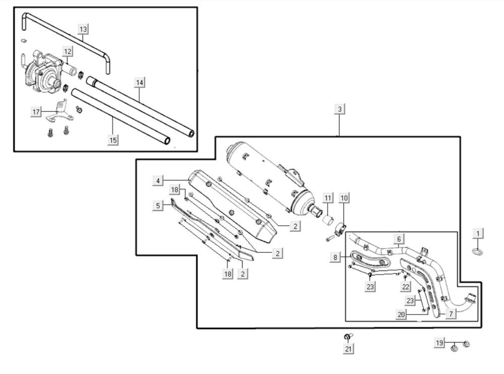 Auspuff Kymco K-Pipe 125cc