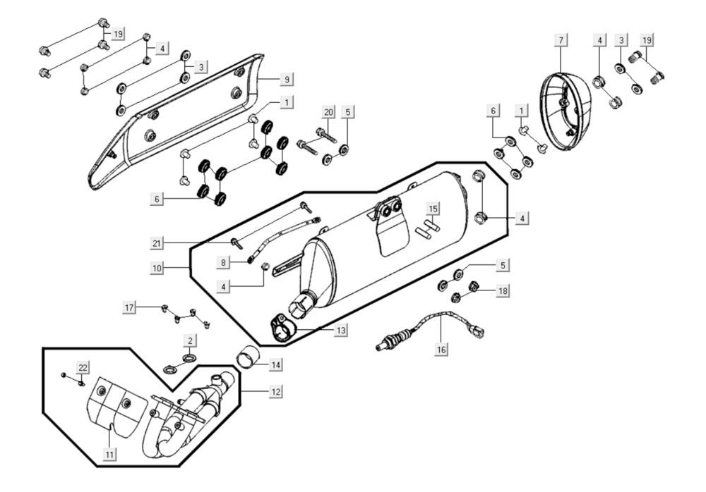 Auspuff Kymco Myroad 700i