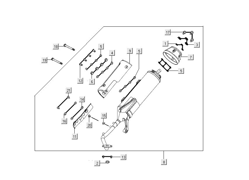 Auspuff Kymco People S 4-Takt Titanium