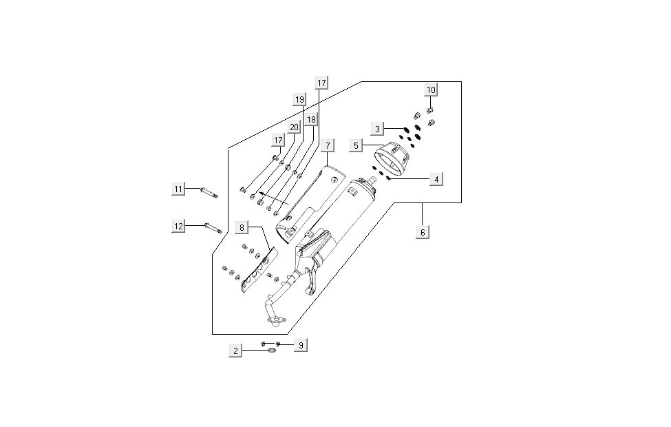 Auspuff Kymco Super8 4-Takt ab 2009 schwarz