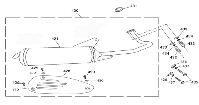 Auspuff Neco Lola rot weiß