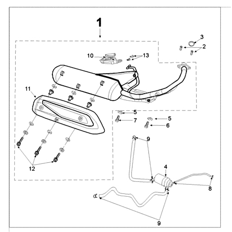 Auspuff Peugeot New Vivacity 4-Takt Blau