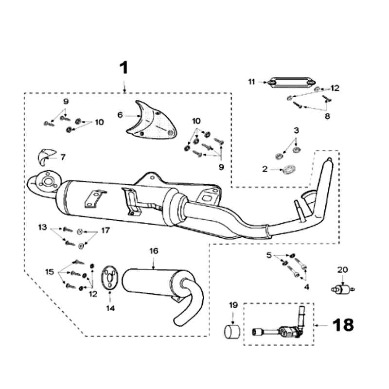 Auspuff Peugeot Speedfight 3 LC