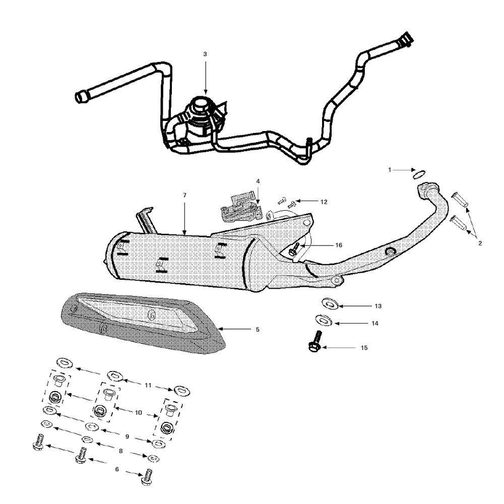 Auspuff Peugeot Tweet 4-Takt