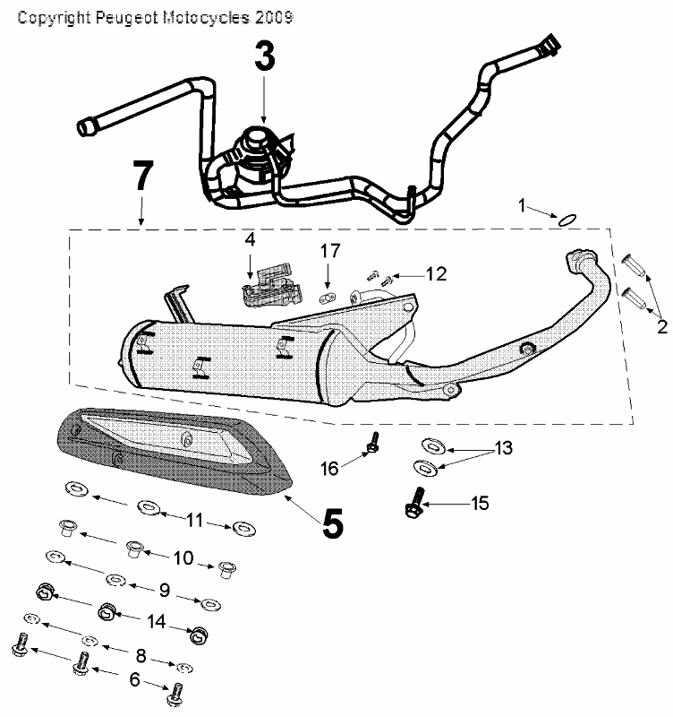 Auspuff Peugeot Tweet altbeige