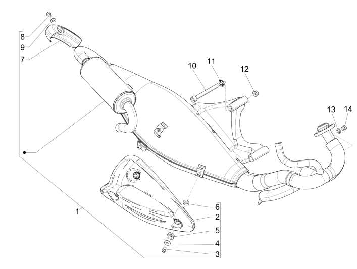 Auspuff Piaggio NRG Power DD 2007-2017