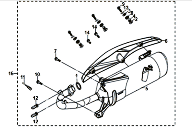 Sym Symphony ST 125I E4 Auspuff