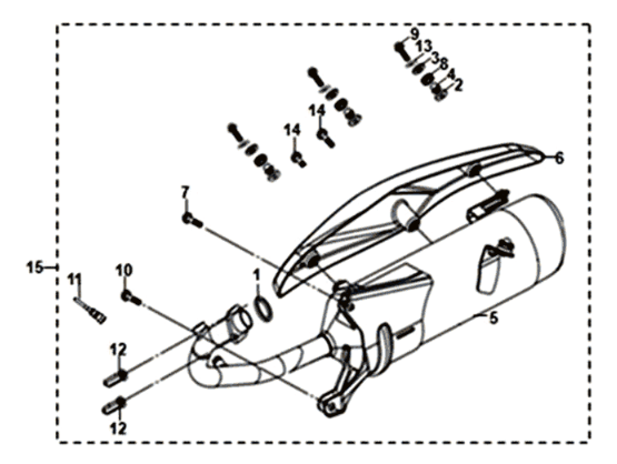 Sym Symphony ST 200I Auspuff