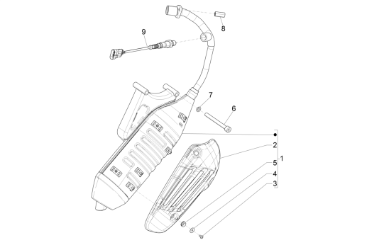 Auspuff Vespa Primavera 4-Takt 3-Ventil (Euro4-Einspritzung iget)