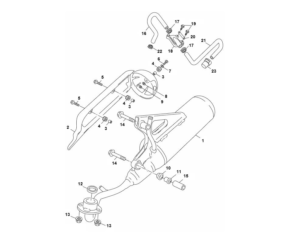 Auspuff Yamaha Aerox 4-Takt 2014