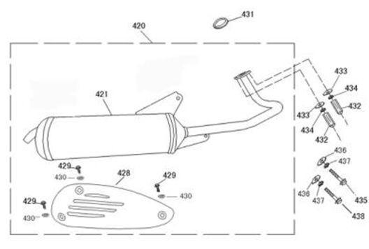Auspuff Znen Elegance flach anthrazit