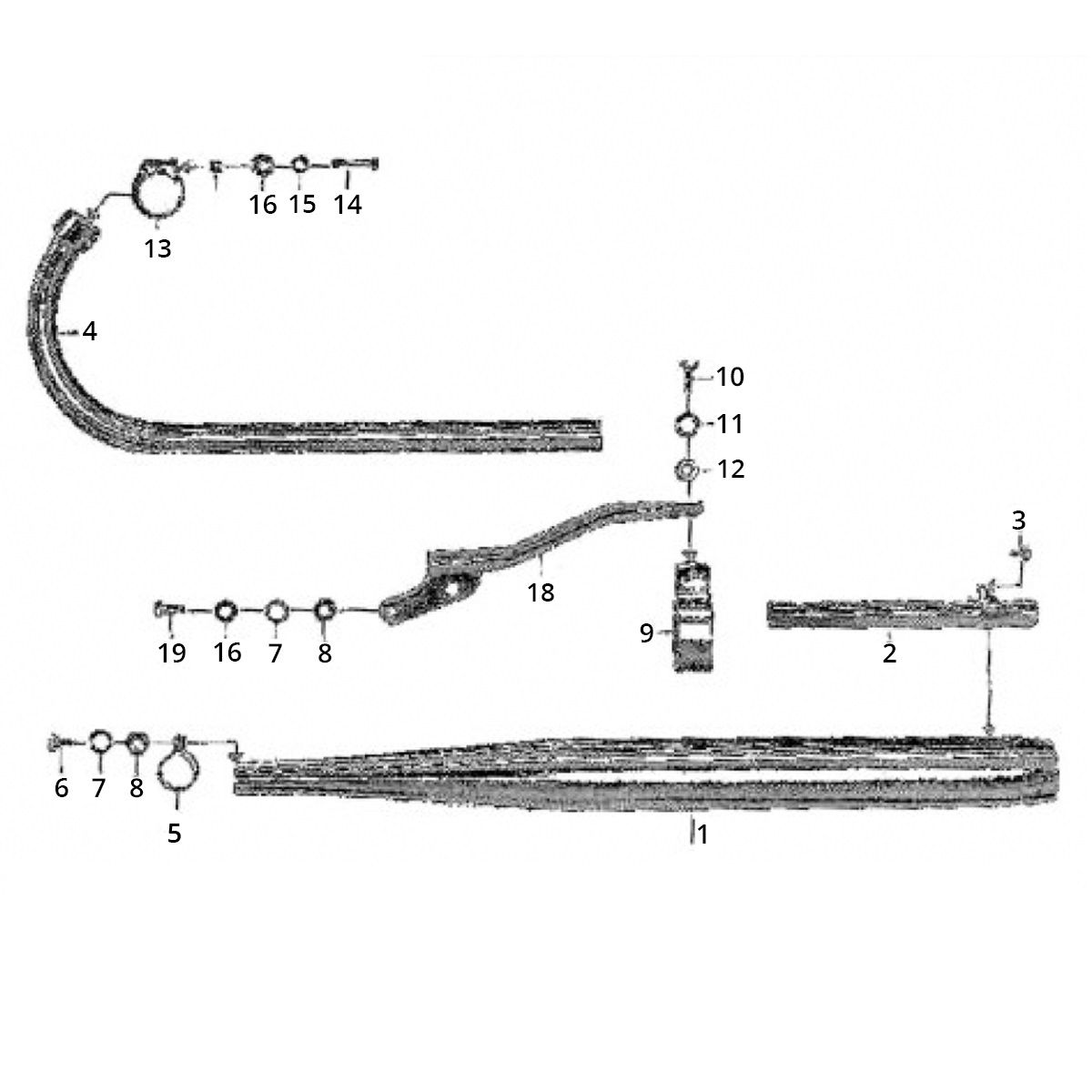 Zundapp C50 Sport 517-21L0 Auspuff