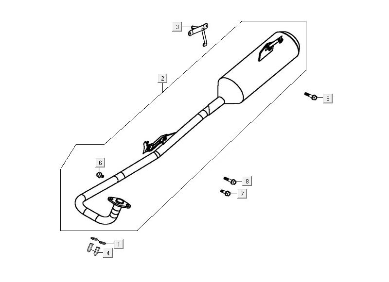 Auspufftopf Kymco Maxxer 90 Schwarz