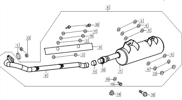 Auspufftopf Kymco MXU 300R