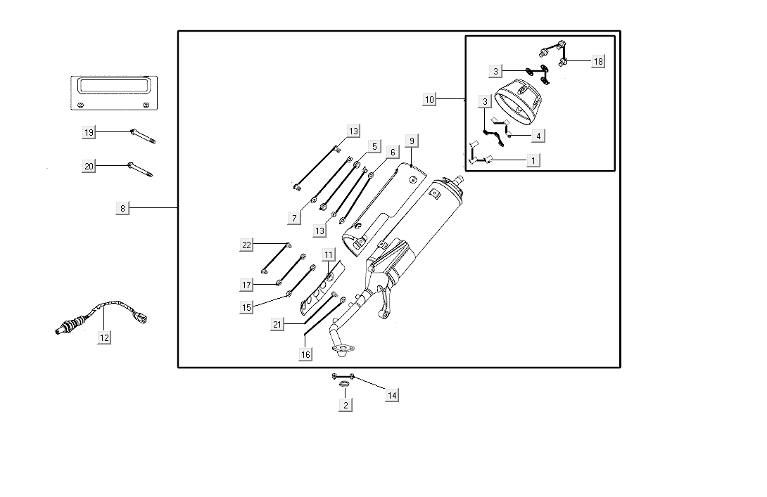 Auspufftopf Kymco Super8 Street 50i E4 Matt Schwarz