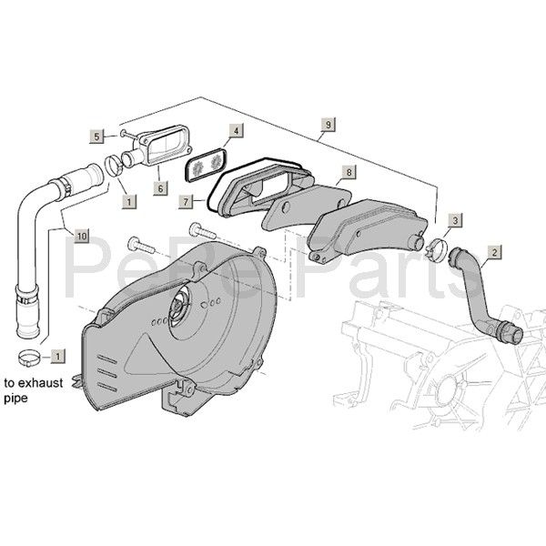Abgasfilter Aprilia Mojito Custom 2t (Piaggio-Motor) 2004 - 2010