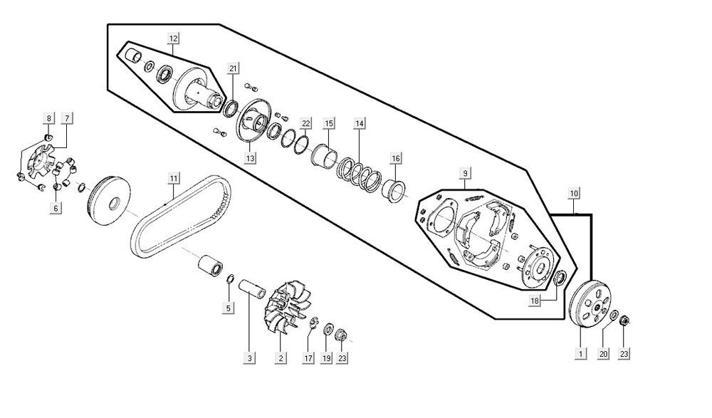 Variomatik-Kupplung AGILITY CITY 16 4T 125