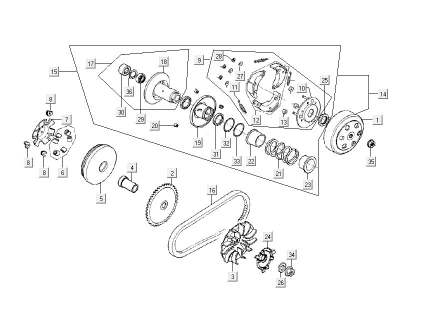 Variomatik Kymco Like 4-Takt schwarz glänzend wie T T