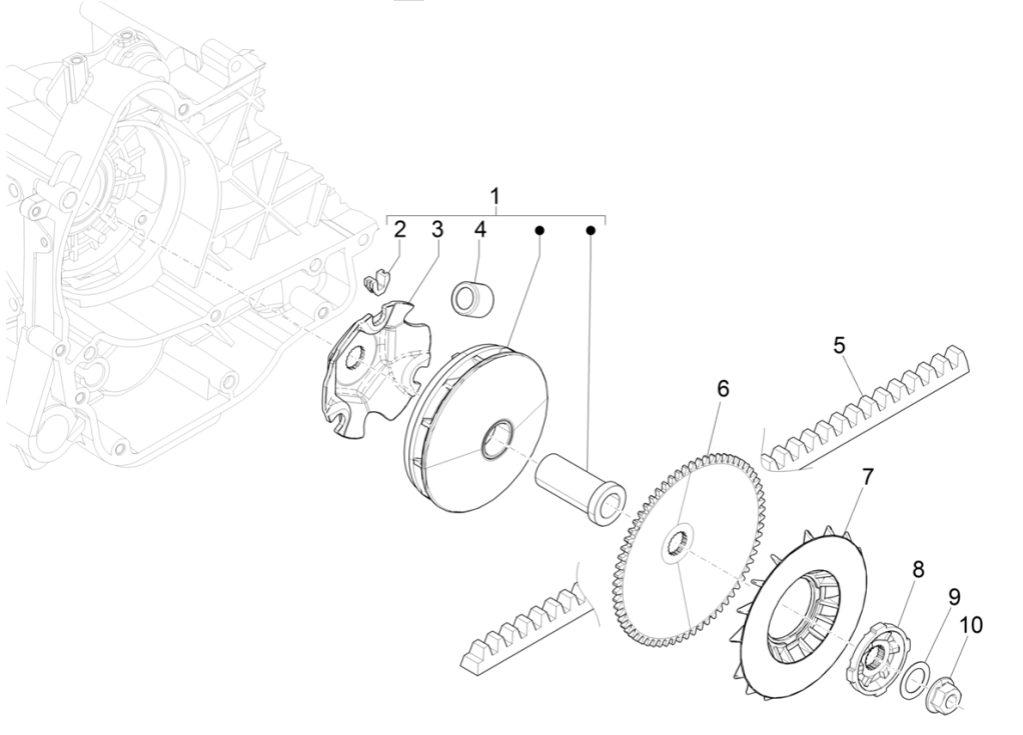 Vespa Sprint 4-Takt-3-Ventil-Variomatik (Euro5-Einspritzung IGET)