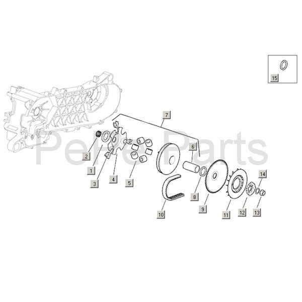 Vario + zubehör Aprilia Mojito Custom 2t (Piaggio-Motor) 2004 - 2010
